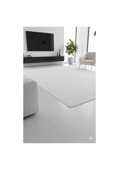 Via Yıkanabilir Kaydırmaz, Pamuk Dokuma, Premium Kalite Salon&mutfak&yemek Odası Kilimi-812 Krem
