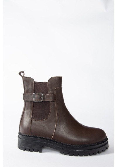 Fox Shoes Kahverengi Hakiki Deri Günlük Kadın Bot N555257203 Kahverengi