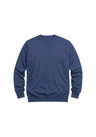 Battalmoda Erkek Büyük Beden Melanj Lacivert V Yaka Triko Kazak 3xl-4xl-5xl-6xl Lacivert Melanj