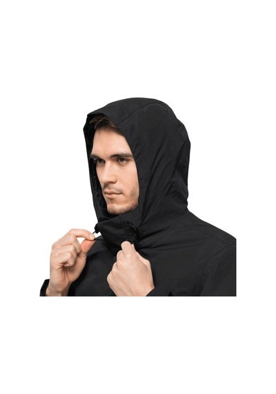 Jack Wolfskin Altenberg 3in1 Outdoor Erkek Mont 1115301-6000 Siyah Siyah