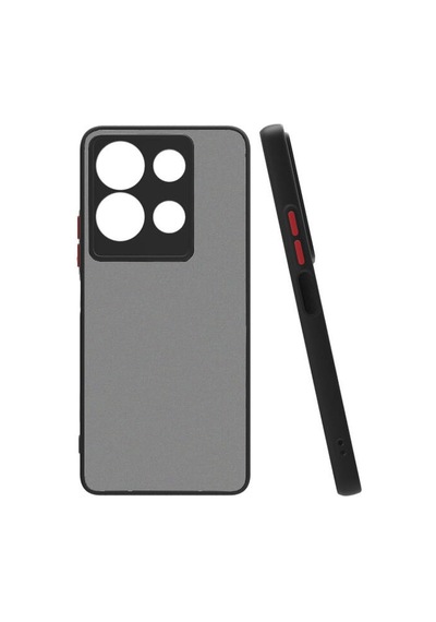 Noktaks - İnfinix Note 30 4g Uyumlu Kılıf Arkası Buzlu Renkli Kenarlı Hux Kapak - Lacivert - T29567