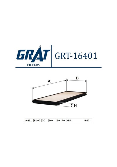 Kabin Filtresi Grat 16401 Hyundai Accent 2003-2006