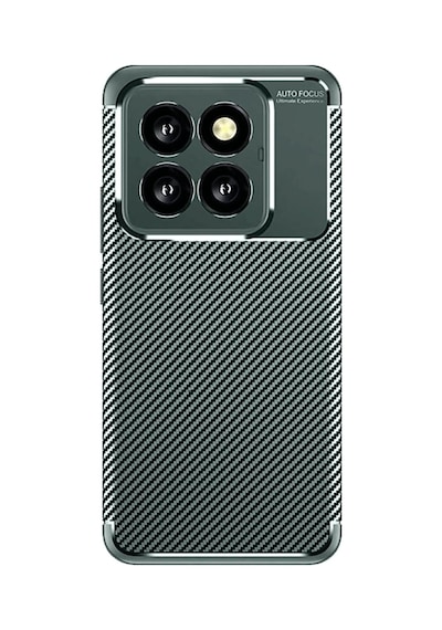 Xiaomi Mi 14t Pro Uyumlu Kılıf Auto Focus Karbon Kapak - Koyu Yeşil