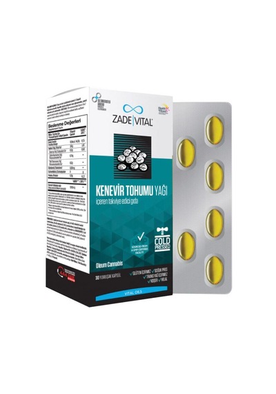 Zade Vital Kenevir Tohumu Yağı 30 Yumuşak Kapsül