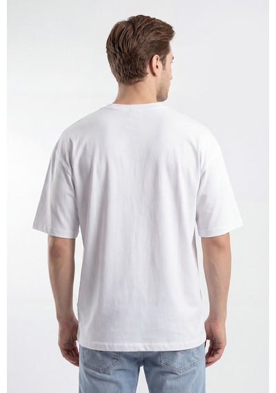 Monox Oversize Unisex 3'lü T-shirt Pamuk Rahat Kesim Siyah - Beyaz