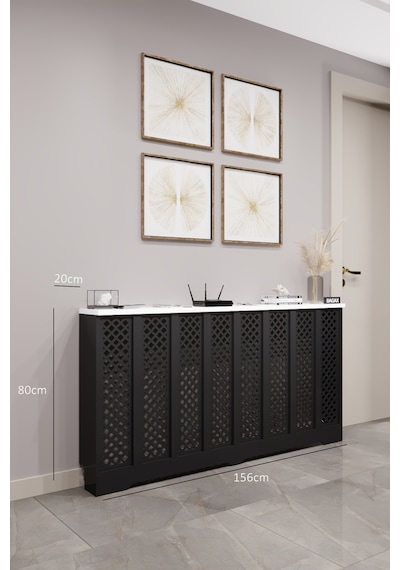 Petek Kaplama Modern Radyatör Kapatma Ünitesi Ön Panel Mdf Tasarım İç Ölçü 156 Cm Dış Ölçü 160 Cm Petek 156 Siyah Üstü Beyaz D7 Petek Kaplama Modern Radyatör Kapatma Ünitesi Ön Panel Mdf Tasarım İç Ölçü 156 Cm Dış Ölçü 160 Cm Petek 156 Siyah Üstü Beyaz D7
