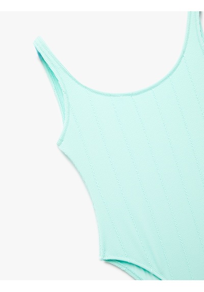 Koton U Yaka Dokulu Mayo Green 5sak20131mm Yeşil