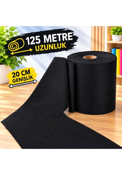 125 Metre Siyah Tela Kumaş Siyah Süsleme Kumaşı Elyaf Süsleme Tülü Yılbaşı Vitrin Avm Süsleme Tülü