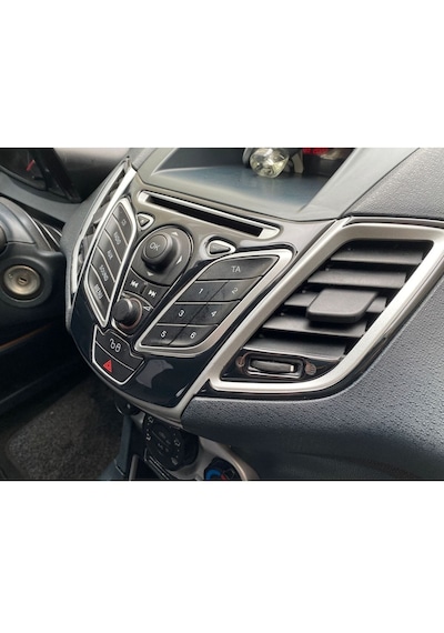 Fiesta 2012 Piyano Black Torpido Kaplama Konsol Trim Kaplama Siyah Ford Fiesta 2012