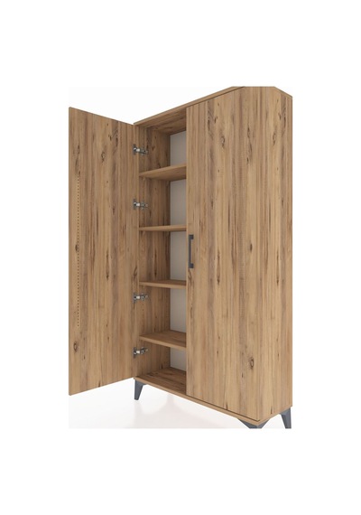Arges Dolap Tek Raflı Tek Çekmeceli Tek Askılı 88x30x163 Çam-çam Atlas Çam