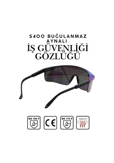 S400 Kulak Ayarlı Buğulanmaz İş Güvenliği Gözlüğü - Gökkuşağı Koruyucu Gözlük Çizilmeye Dayanıklı S400 Kulak Ayarlı Buğulanmaz İş Güvenliği Gözlüğü - Gökkuşağı Koruyucu Gözlük Çizilmeye Dayanıklı