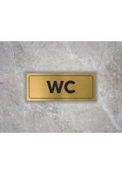Wc Yazılı Metal Levha 7 Cm X 20 Cm