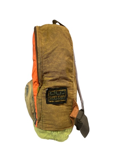 Old Cotton Cargo Kaliteli Tek Bölmeli Vintage Disayn Günlük Gezi Spor Okul Sırt Çantası Patchwork Komor 29x42cm Bej
