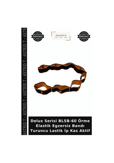 Delux Serisi Blsb-60 Örme Elastik Egzersiz Bandı Turuncu Lastik İp Kas Aktif