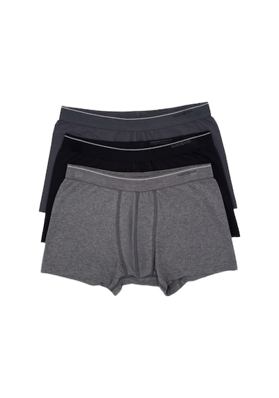 Blackspade Erkek Boxer Shorty 3'lü Paket Tender Cotton 9670 Antrasit Melanj - Siyah