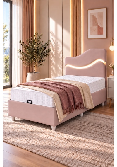 İkili Baza Seti, Merry Ledli Tek Kişilik Baza Başlık Seti 90 x 190