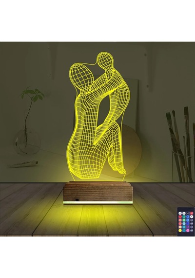 Luvivia Anne Bebek Minimalist 3d Lamba - Masa Gece Lambası Şeffaf