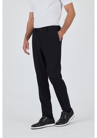 İmza Siyah Esnek Yandan Cepli Casual Slim Fit Jogger Pantolon 1003250156 Siyah