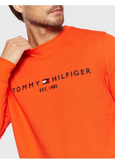 Tommy Hilfiger Sıfır Yaka Sweatshirt Turuncu