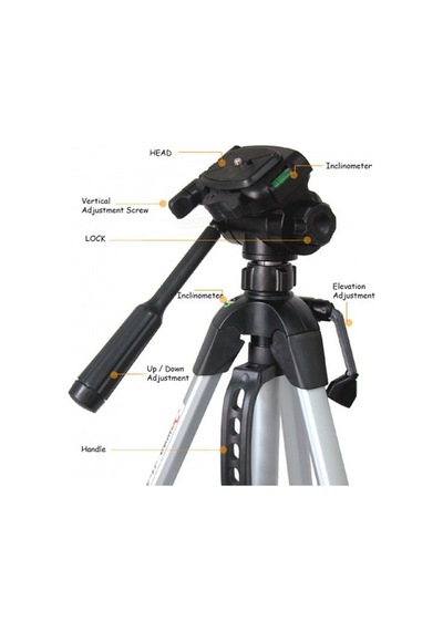 3 Yönlü Profesyonel Süper Kalite 157 Cm Tripod Standart