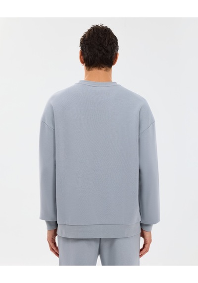 Skechers M Essential Crewneck Sweatshirt Erkek Gri Sweatshirt S2610015-4256 Gri