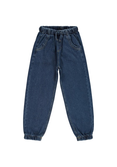 Civil Girls Jogger 6-9 Yaş Pantolon Kot - Mavi Koyu İndigo