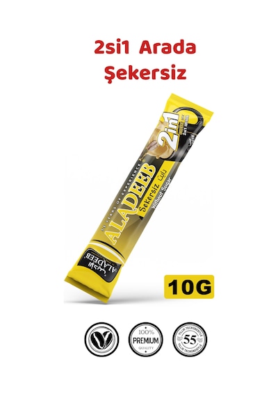 Aladeeb 2’si 1 Arada Şekersiz Hazır Kahve 48 x 10 G