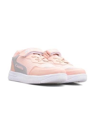 Lento Ortopedik Rahat Kız Çocuk Spor Ayakkabı Sneaker Pudra/buz Filet Lento A-25 Gri - Pudra