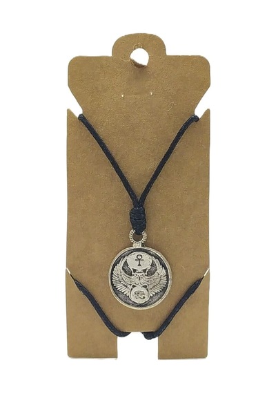 Unisex Koton İp Askılı Ve Gümüş Antik Kaplamalı Tribal Kolye - Kgkk-37 Çok REnkli