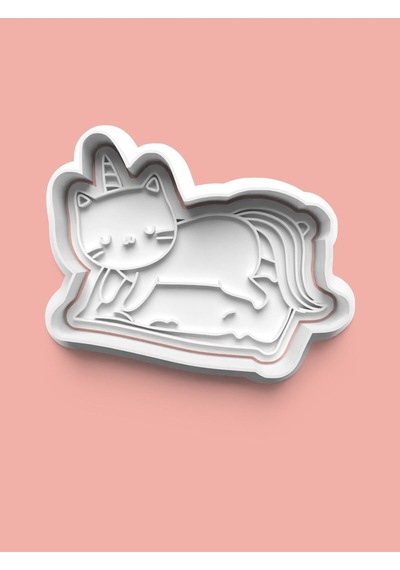 Unicorn Kedi Kurabiye Kalıbı Ve Şeker Hamuru Kalıbı 4'lü Set