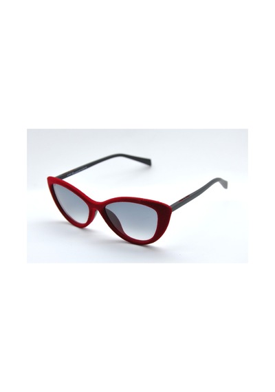 0404v 51 053 Kırmızı Kadife Cat Eye Gri Kız Çocuk Güneş Gözlüğü Kırmızı