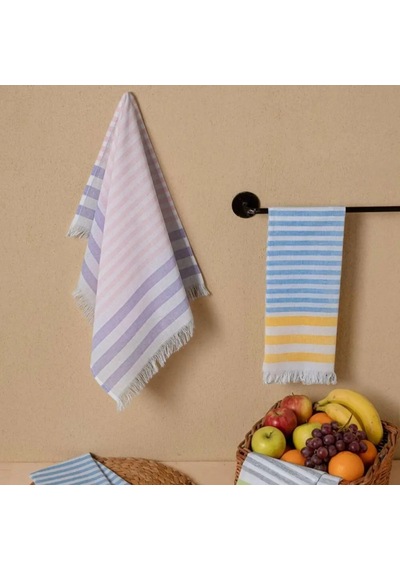Maxstyle %100 Cotton Müslin Baskılı 2li Kurulama Bezi - 40x60 Cm Çok Renkli