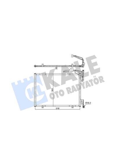 Kale 357315 Klima Radyatörü Kondanser - Ford B-max 2012- 1.0 Ecoboost 1756411 - 1763694 - 1806682 - 1822534 - C1b119710ba - C1b119710bb - C1b119710bc