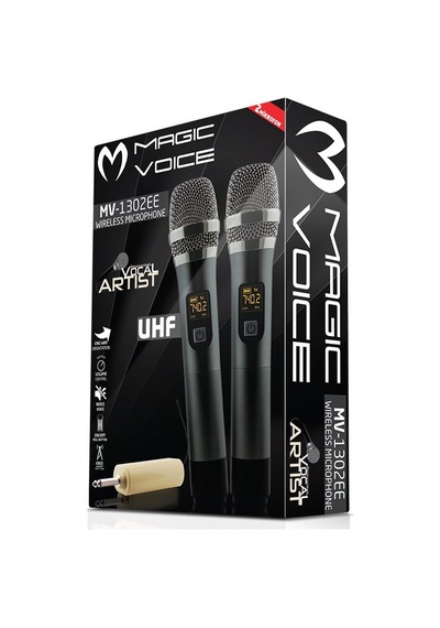 Magicvoice Mv-1302ee Uhf Ekranlı 2 El Kablosuz Telsiz Mikrofon