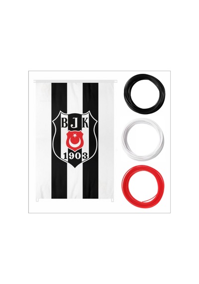 3d Kalem İçin Beşiktaş Temalı Siyah,beyaz,kırmızı Pla Filament Seti
