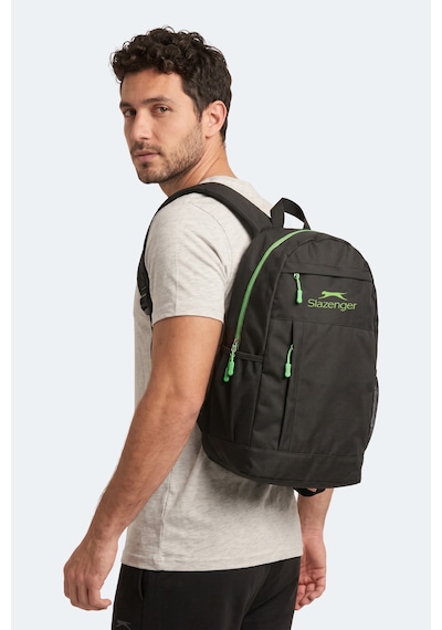 Slazenger Favento Unisex Siyah / Yeşil Omuz Sırt Çantası
