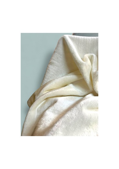 Zp-lutur- Tüy Dökmez Ithal Beyaz Peluş Kumaş 100x150 Cm Ev Tekstil Beyaz Beyaz