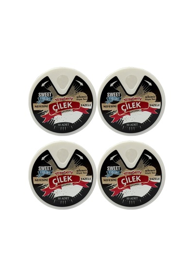 Çilek Aromalı Şekersiz Şeker 10gr-dörtlü
