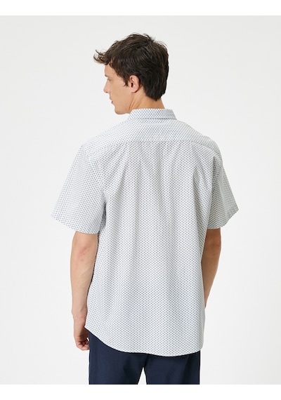 Koton Kısa Kollu Gömlek Minimal Desenli Klasik Yaka Pamuklu Regular Fit Beyaz Desenli 4sam60084hw Beyaz Desenli Koton Kısa Kollu Gömlek Minimal Desenli Klasik Yaka Pamuklu Regular Fit Beyaz Desenli 4sam60084hw Beyaz Desenli