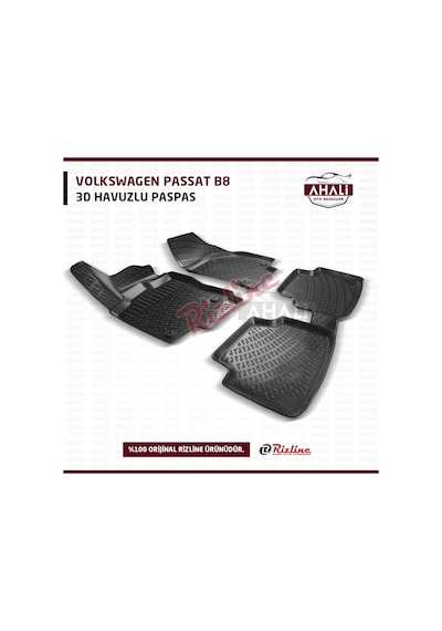 Rizline Volkswagen Passat B8 3D Havuzlu Paspas +Araç Kokusu