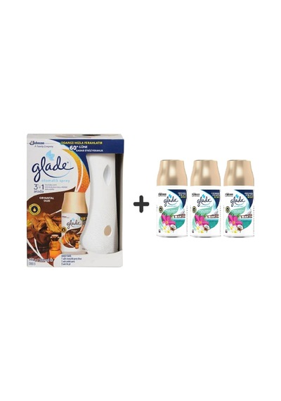 Glade Otomatik Sprey Oryantal Oud + Tropikal Floral Oda Kokusu 4 x 269 ML