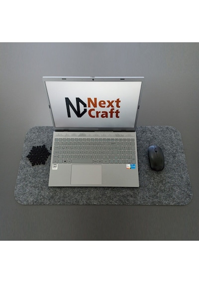 Çalışma Masası Düzenleyici Keçe Bilgisayar Mouse Pedi Masa Üstü Düzenleyici Mat 70x32 Cm K. Gri
