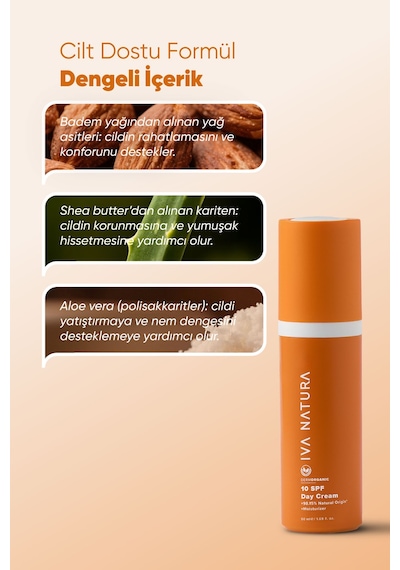 Iva Natura Organik SPF 10 Nemlendirici Gündüz Kremi 50 ML