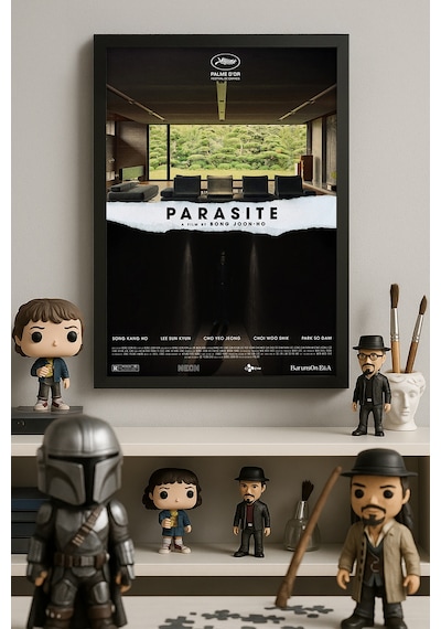 Parasite Siyah Ahşap Çerçeveli Poster, Dekoratif Film Duvar Tablosu