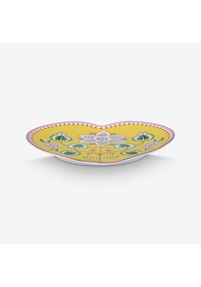 Sarı Porselen Servis Tabağı 21,5 Cm