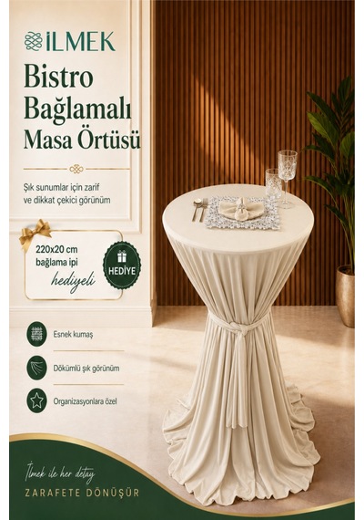 Dertsiz Bağlamalı Bistro Masa Örtüsü - Düğün Davet Organizasyon Otel Restoran Kokteyl Masa Örtüsü Kum Beji Kum Beji Dertsiz Bağlamalı Bistro Masa Örtüsü - Düğün Davet Organizasyon Otel Restoran Kokteyl Masa Örtüsü Kum Beji Kum Beji