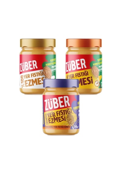 Üçlü Yer Fıstığı Ezmesi Paketi %100 + Original + Crunchy Yer Fıstığı Ezmesi 315g