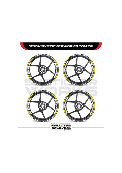 Bajaj Ns200 Sticker Jant İç Yazı Ve Dış Şerit 24'lü Set Sticker Etiket