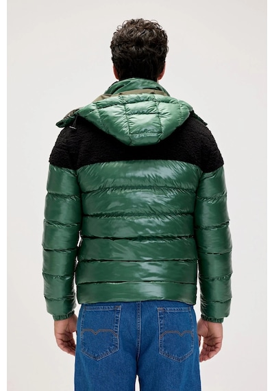 Bad Bear Albert Koyu Yeşil Erkek Puffer Mont Siyah