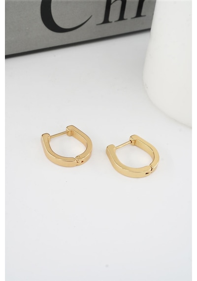 Kadın 316 L Paslanmaz Çelik 1.8 Cm Oval Model Küpe